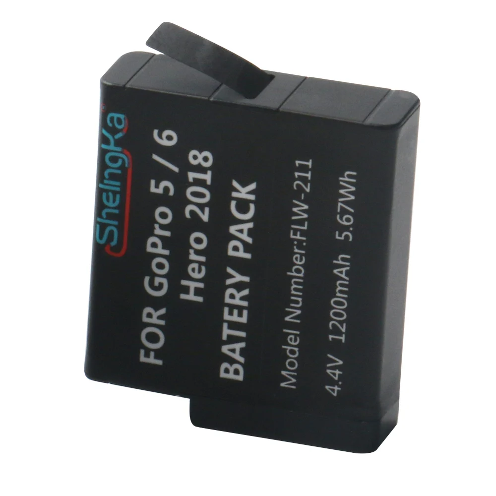 1200mAh 4,4 V литий-ионная аккумуляторная батарея для GoPro Hero 5 Hero 6 Hero Hero 7 батарея большой емкости для экшн-камеры