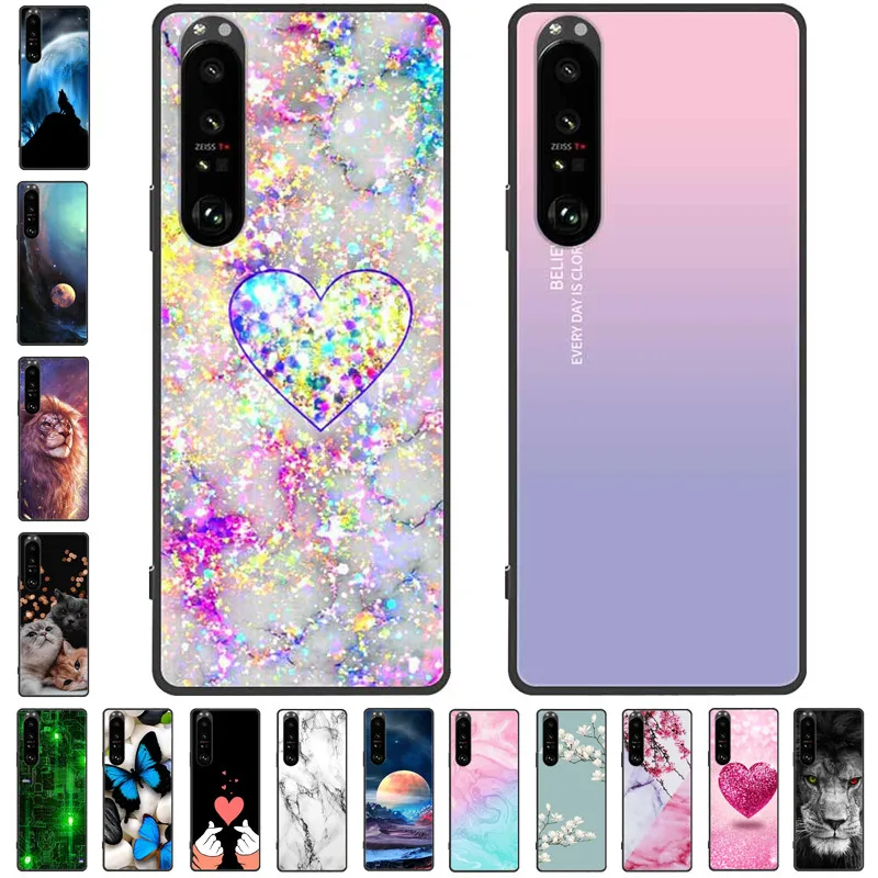 Per Sony Xperia 1 Iv / 5 Iv Custodia 10 Iv Custodia Morbida In Silicone Antiurto Capa Per Sony Xperia 10 Iv Funda Tpu Coque 10Iv 5Iv Marmo