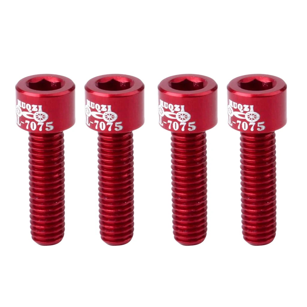 M5x17mm болты из алюминиевого сплава 12x винты с головкой руля велосипеда красные синие золотые