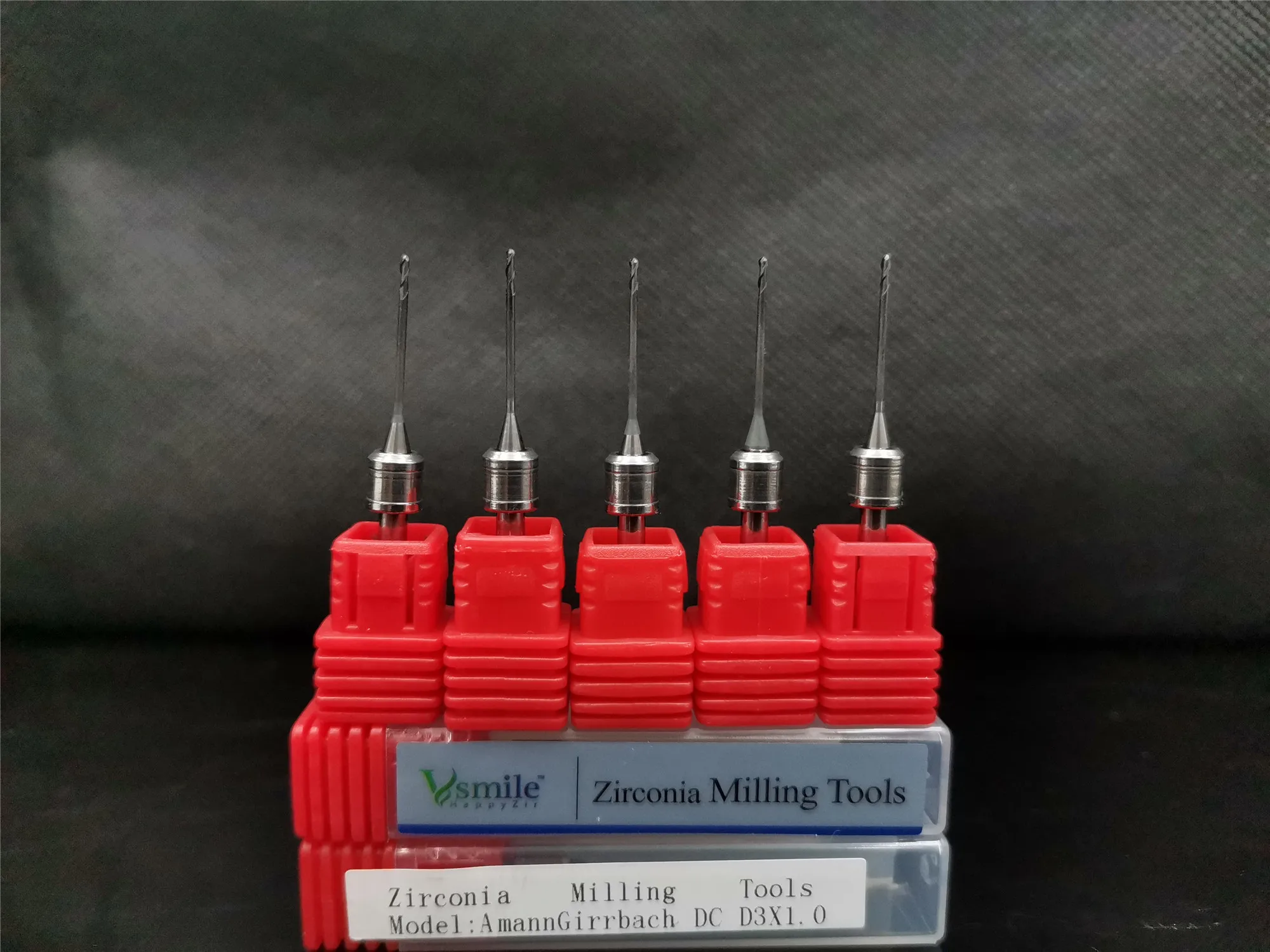Für Amann Girrbach kompatible Dentalfräser – CVD-beschichtet für CAD/CAM-Zirkonoxidfräsen (Größen 0,6 mm, 1,0 mm, 2,5 mm) – Detail 4