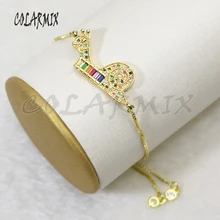 10 шт Кристальные браслеты для ногтей, радужные Кристальные ювелирные аксессуары, Кристальные браслеты, соединители браслетов, ювелирные изделия для женщин 5756