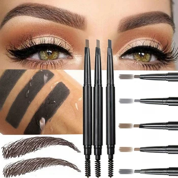 

Double-headed eyebrow pencil rotating automatic eyebrow pencil eyebrow brush refill is naturally waterproof not easy to decolor