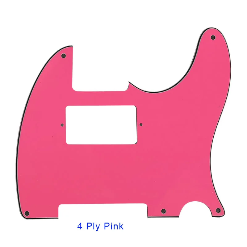 Pleroo аксессуары для гитары Pickguards для США Стандартный 5 винтовых отверстий 52 года телекастер с PAF гитара хамбакера - Цвет: 4 ply pink