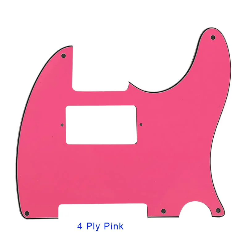 4 ply pink Pleroo аксессуары для гитары Pickguards для США Стандартный 5 винтовых отверстий 52 года телекастер с PAF гитара хамбакера - Цвет: 4 ply pink