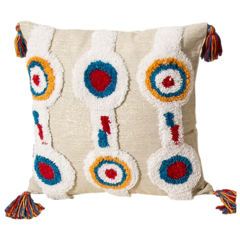 Чехол для подушки Ленточки Boho Стиль Этническая подушка крышка ручной работы роскошные марокканский Стиль размером 45*45 см