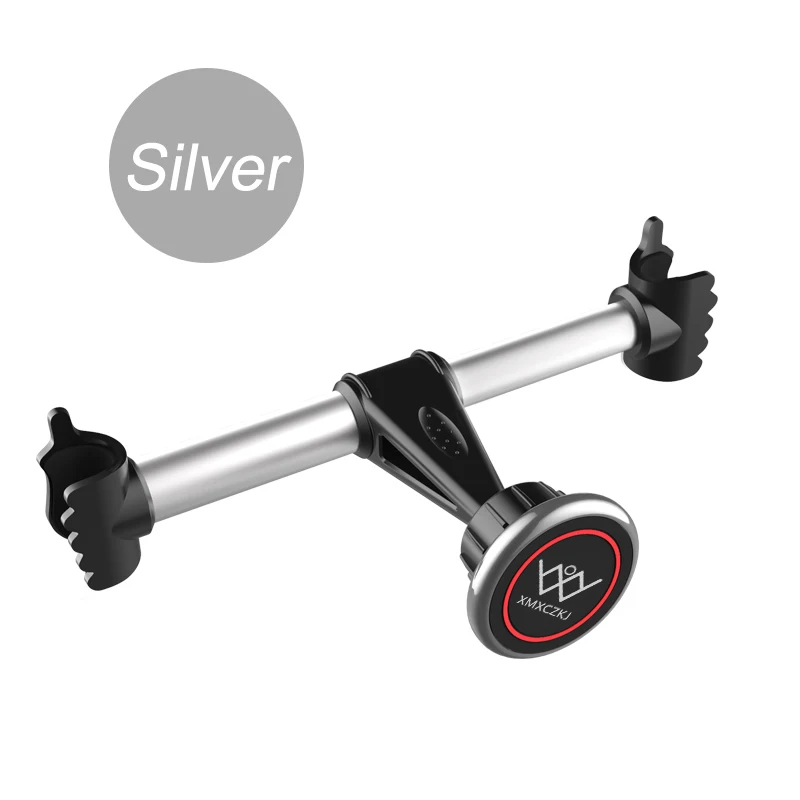 Sliver RedRound-logo XMXCZKJ автомобильное крепление на заднее сиденье, магнитный держатель для телефона, подставка для планшета, аксессуары для авто, магнитная поддержка, держатель для мобильного телефона в автомобиле - Цвет: Sliver RedRound-logo