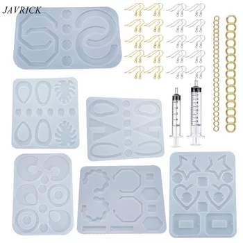 

6 PCS Resin Earring Molds,Retro Drop Dangle Style Resin Jewelry Silicone Molds