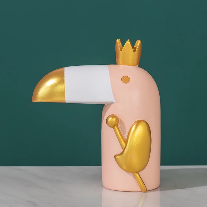 ARTLOVIN Современная Милая фигурка птицы из смолы Макарон цвет Тукан украшения