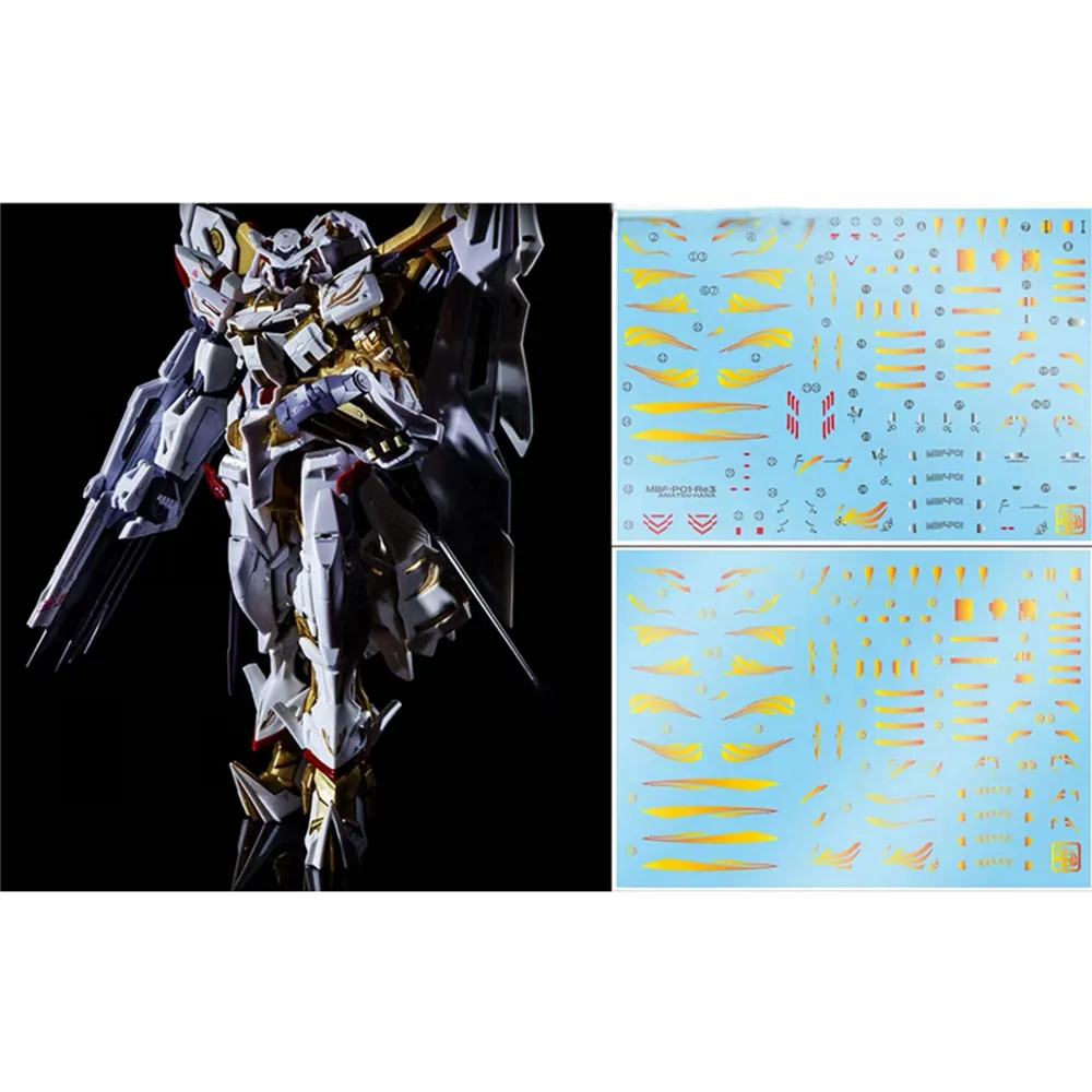 

DIY Water Paste Decorative Sticker for Amatsu Hana RG MBF-P01-Re3 Model Decal Gundam Stickers Accessories