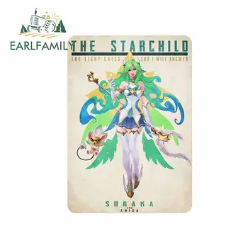 

EARLFAMILY 13cm x 9.2cm Funny Auto Car Stickers and Decals for LOL Soraka DIY Motorcycle Laptop Vinyl Creative Car Wrap
