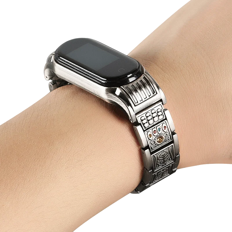 Браслет для Xiaomi mi 3 4 металлический браслет из нержавеющей стали mi Band 4 NFC Сменный ремешок для мужчин и женщин