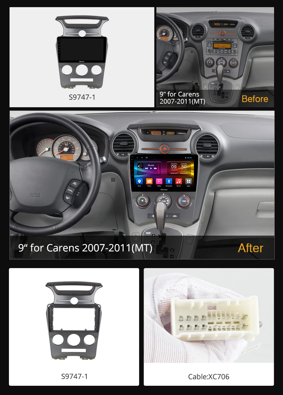 Ownice K3 K5 K6 Восьмиядерный Android 9 0 автомобильный DVD стерео радио GPS плеер для Kia Carens 2007