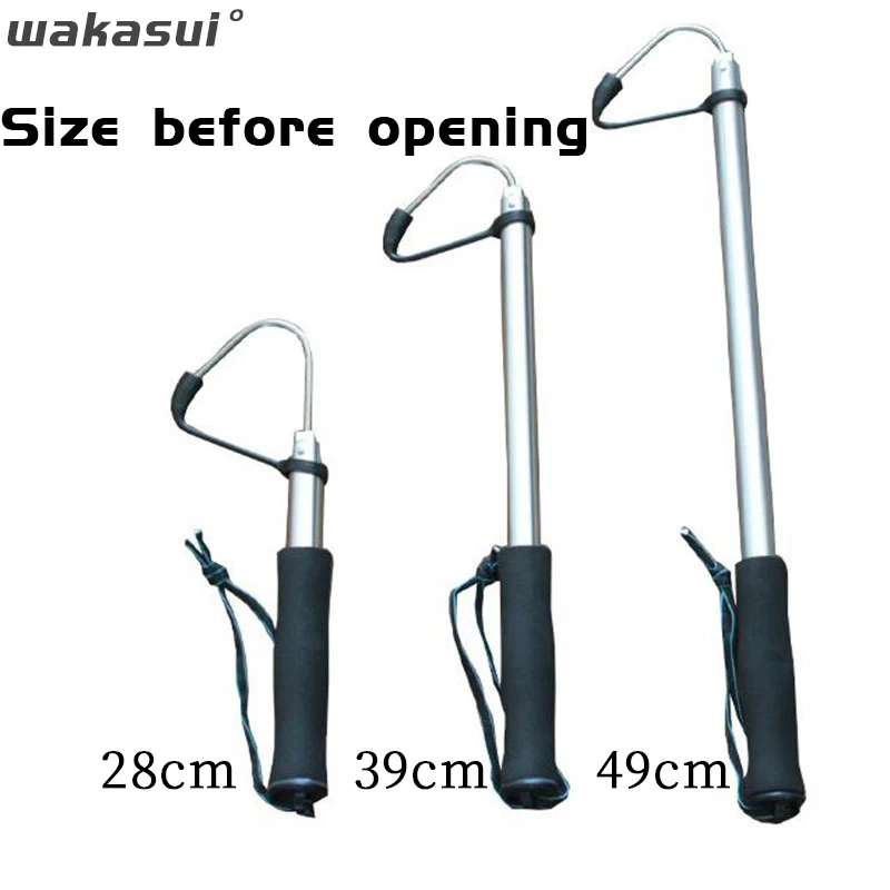 Fishing Tool 60cm/90cm/120cm Stainless Steel Sea Telescopic Fishing Gaff Aluminum Alloy Spear Hook Accessories Outdoor fishing tools,fishing accessories,fishing tool,fishing tackle