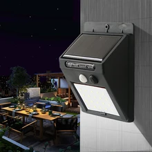 Светодиодный светильник на солнечной энергии с датчиком движения PIR, настенный светильник, 20 светодиодный, для улицы, водонепроницаемый, энергосберегающий, уличный, для двора, для дома, сада, для безопасности, лампа