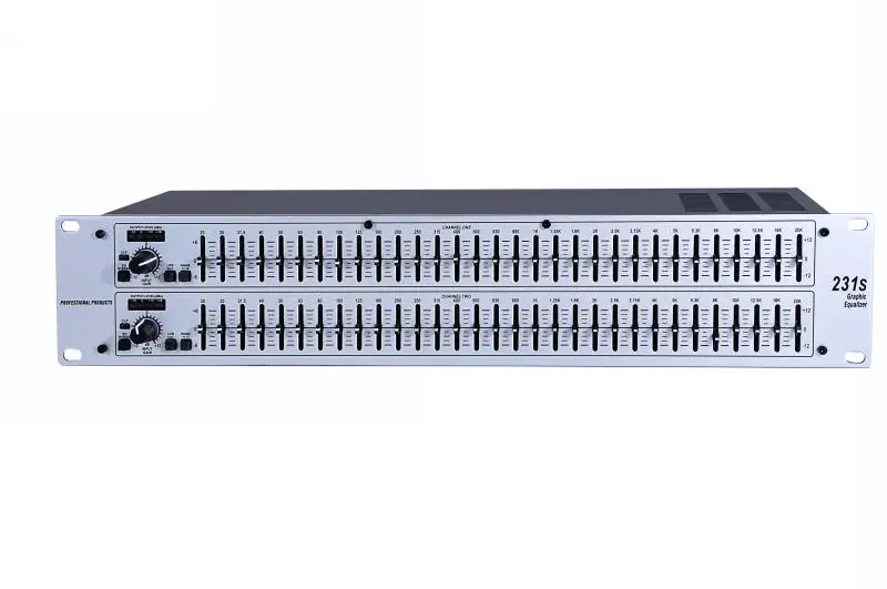 US $148.52 Audio Processor 231S Electronic Graphic Equalizer Dual 31 Segment Electronic Graphic Equalizer 3U