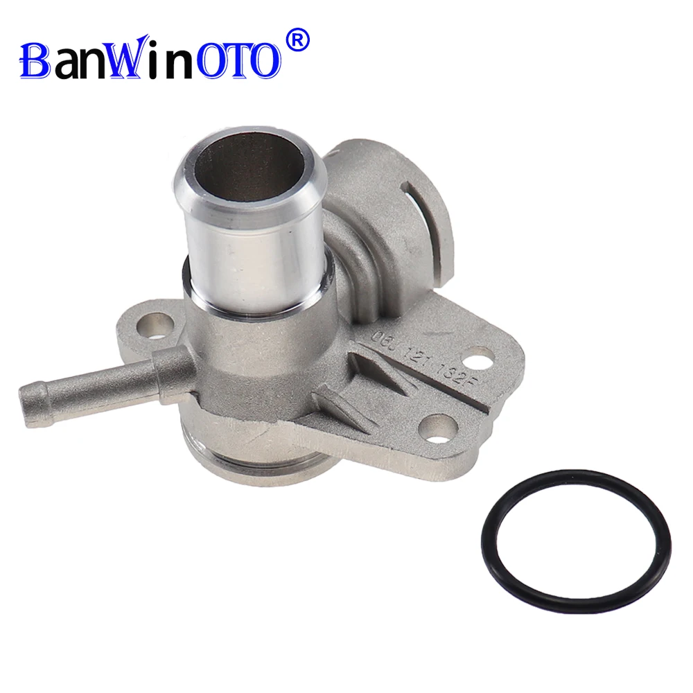 Aluminum Water Coolant Hose Connector Flange For Tiguan Passat B7 CC Golf MK6 A3 Q3 TT Skoda Octavia 06J121132F 06J 121 132 F water hose fitting