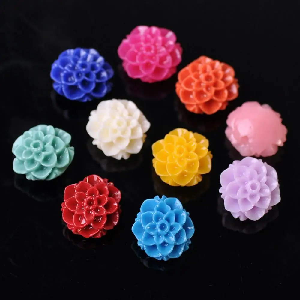 Random Mixed Round Flower Shape 10mm 12mm Artificial Coral Loose Beads For DIY Crafts Earring Jewelry Making Findings 10pcs flower shape gradient color 10mm 12mm 15mm artificial coral shell powder loose beads for diy crafts earring jewelry making