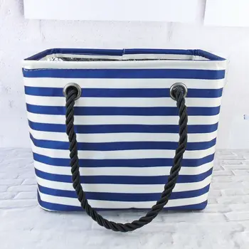 

Waterproof Travel Makeup Cosmetic Bags Case Women Striped Toiletry Organizer Hanging Bag For Bathroom Shower