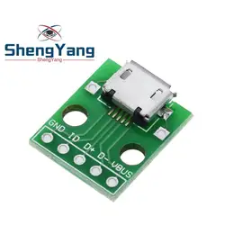 Шт. 10 шт. ShengYang MICRO USB к DIP адаптер 5pin Разъем B Тип печатной платы конвертер pinboard 2,54