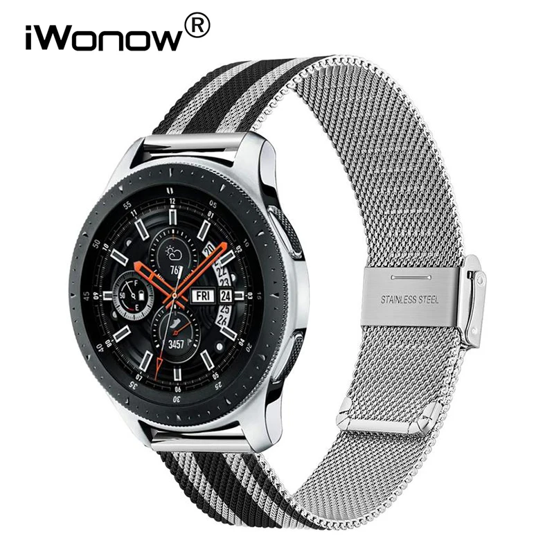 Ремешок сетчатый из нержавеющей стали для Samsung Galaxy Watch 46 мм 42 Active 2 40 44