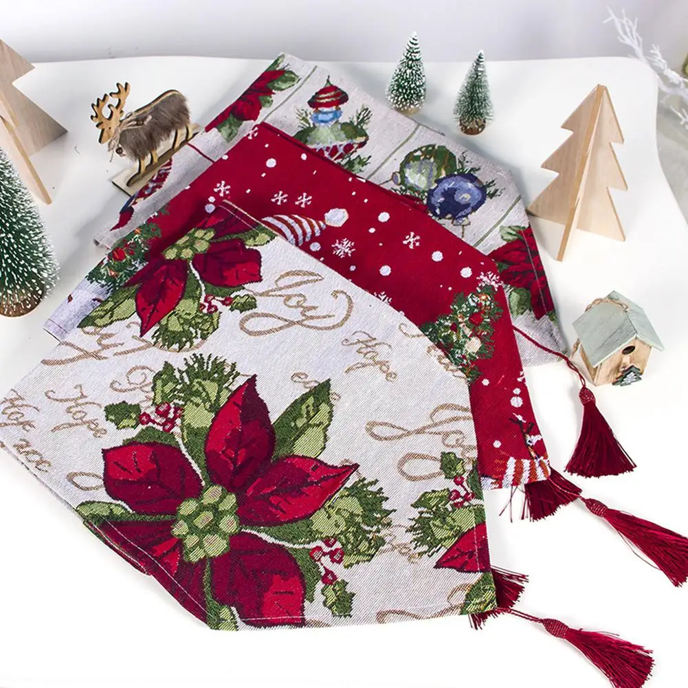 HobbyLane 180X34 см, Рождественская серия, с принтом, коврик для дорожек, для дома, вечерние, прямоугольная скатерть, скатерть, Настольная дорожка