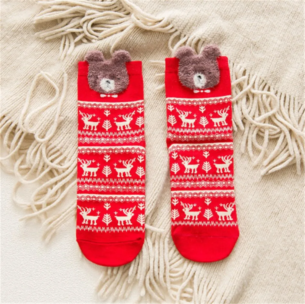 Унисекс, женские, мужские, рождественские носки, зимние носки, рождественский подарок, теплый мягкий удобный хлопчатобумажный жаккардовый носок, Soxs для девушек и женщин