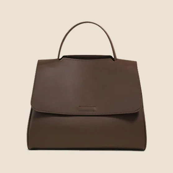 FELIX & FELICIA Fashion High Quality Shoulder Handbags Women Genuine Leather Crossbody Ladies Casual Retro Design Tote Flap Bag Coffee