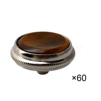 

Yibuy 60 x Zinc Alloy Trumpet Trumpet Valve Finger Buttons Brown Shell 17mm