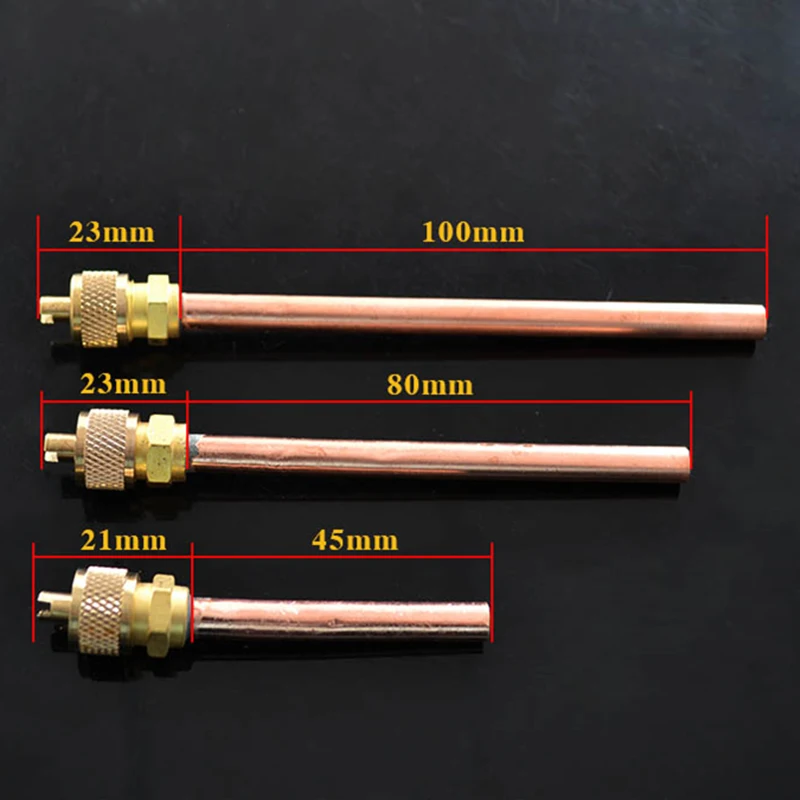 Медный латунный A/C загрузочный клапан для проверки давления зарядки холодильника
