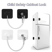 1PCS Baby Safety Refrigerator Lock With Keys or Coded Lock Infant Security Cabinet Locks Sliding Closet Door Locks