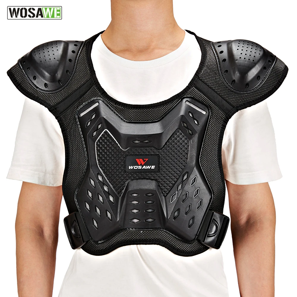 

WOSAWE Adult Kids Protective Armor Vest Chest Back Support Body Protective Gear Snowboarde Skate Racing Skateboard Armor