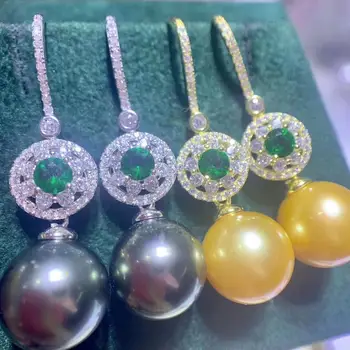 

925 Sterling Silver Anniversary Drop Earrings Findings Mountings Jewelry Parts Fittings for Pearls Coral Jade Agate Beads Stones