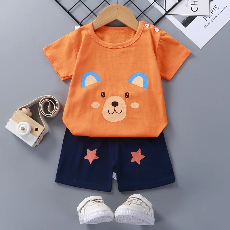 Boys Girls Cartoon Clothing Set Children Clothes Baby Clothing Set Kids Unicorn Cartoon  Vest Shorts+Pants Sets baby clothes set for girl Clothing Sets