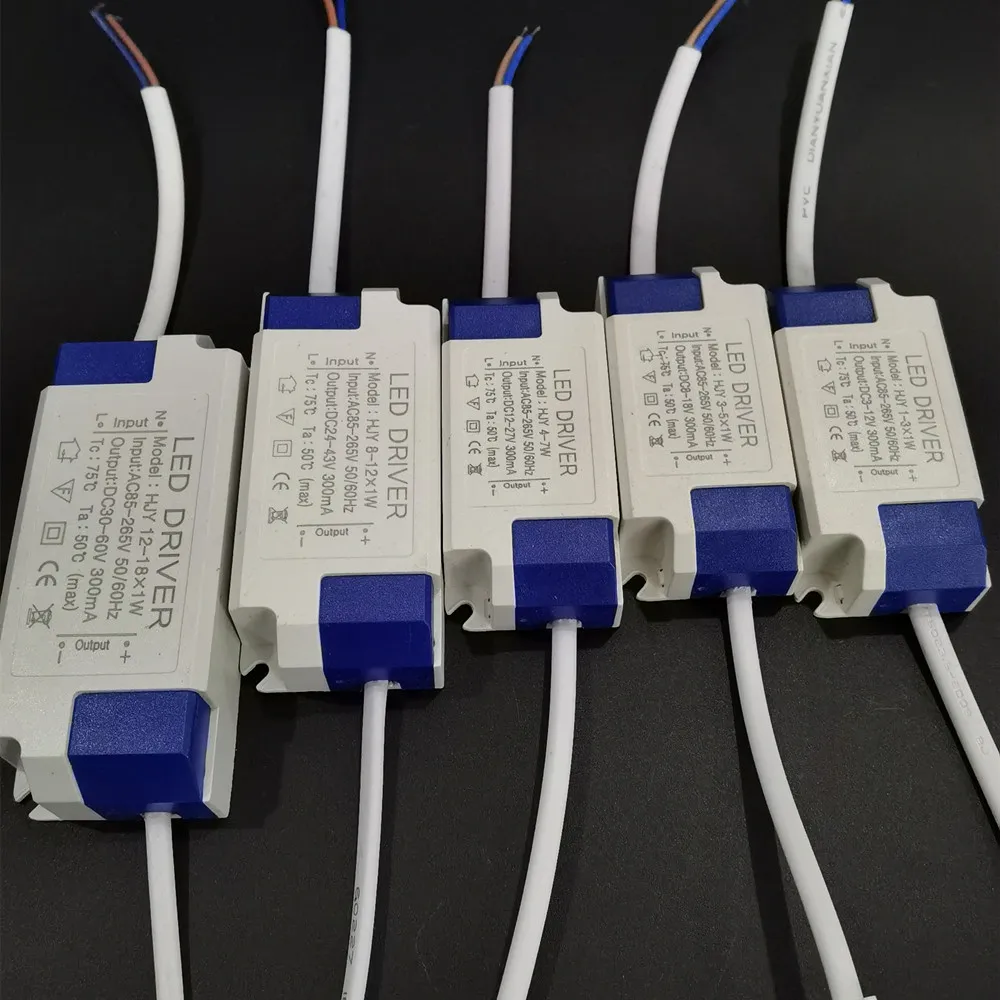 1W 3W 4W 5W 7W 8W 9W 12W 18W Driver Light Transformer Input AC85-265V Power Supply Adapter 300mA Current for LED Spot