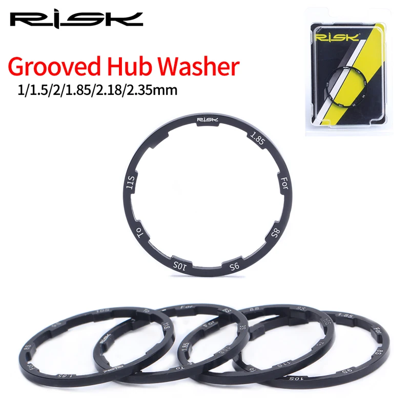 RISK 1/1.5/2/1.85/2.18/2.35mm Bicycle Hub Washer MTB Bottom Bracket Spacers Flywheel Cassette