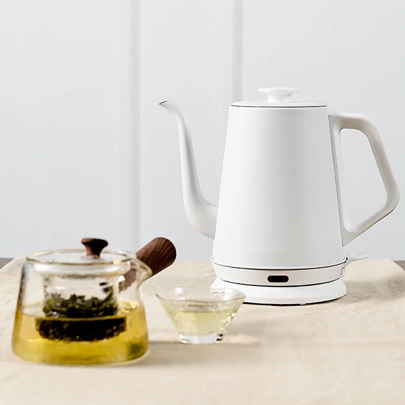 

1.0L Electric Kettle Household Gooseneck TeaPot Water Boiler Hand Brewing Coffee Pot Tea Maker 304 Stainless Steel Liner 220V