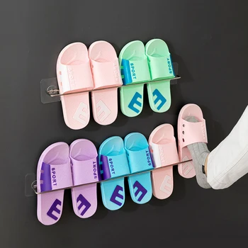 

Shoes Rack Shoe Racks Storage Organizer Wall Mount Slippers Hanging Shelf Slipper Rack Holder Shoes Organizer Towel storage rac