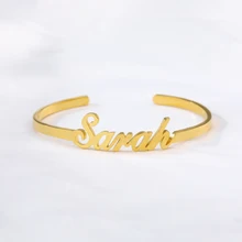 Custom Name Bangles For Women Silver Gold Chain Stainless Steel Customized Name Bracelets Jewelry Personalized Gift For Her BFF