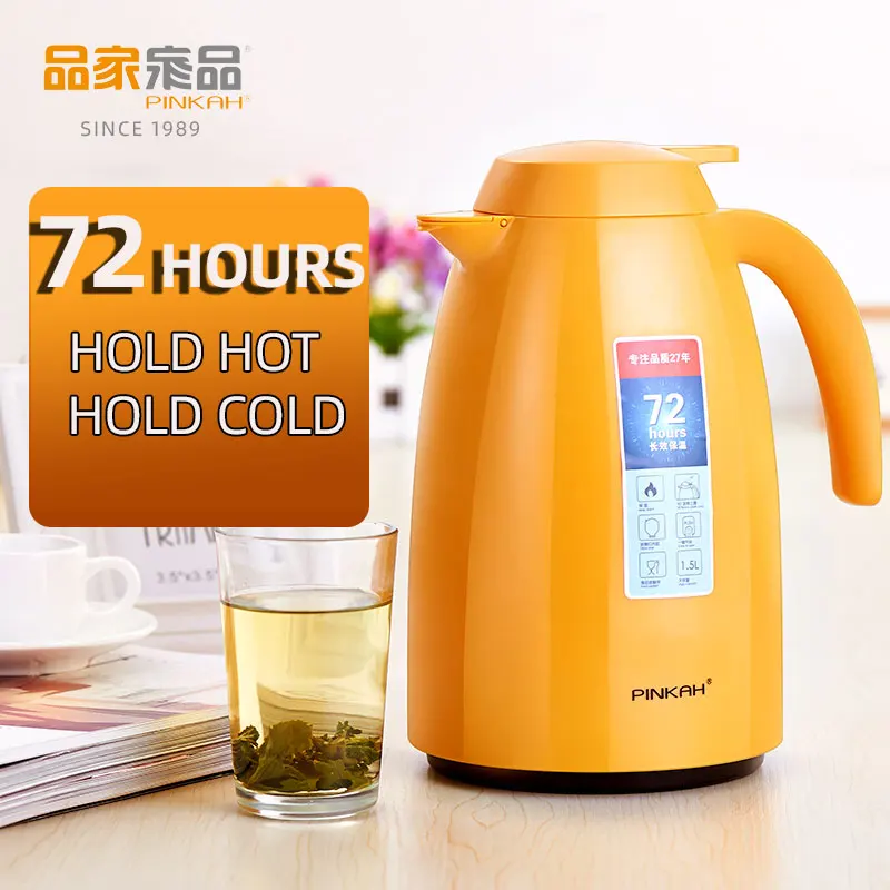 

Thermos Flask 1.5L Double Wall Glass red bile Vacuum Insulation Pot Coffee Kettle Kitchen Bar Hot Water Bottle Thermos Flask