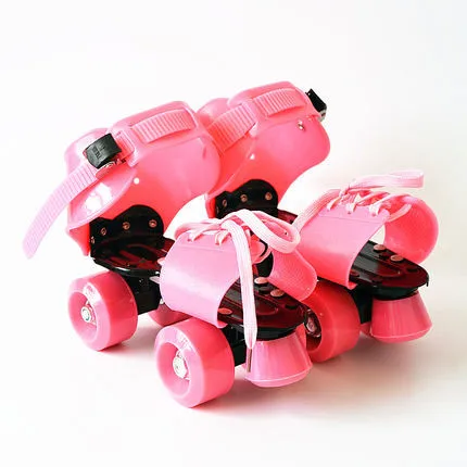 19-23,5 см Регулируемые Детские двойные роликовые коньки евро размер 30-40 две линии Patines для детей Patins обувь для катания на коньках подарки для детей IB92 - Цвет: pink