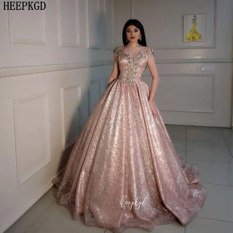 dusty rose evening gown