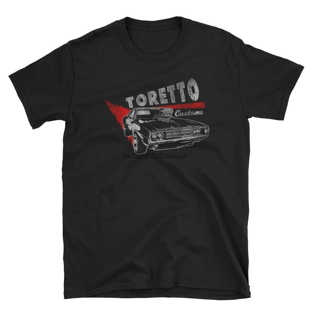 New Mens T Shirts Toretto Customs Fast Car Movie Men T-Shirt 100% Cotton Brand T-Shirts |