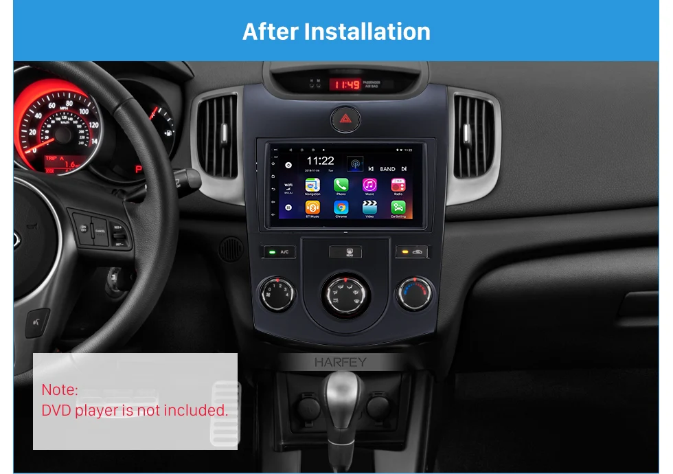 Harfey 2 Din автомагнитола фасции черная панель для KIA FORTE руководство AC 2009 Dash CD Панель рамка Радио Установка приборной панели