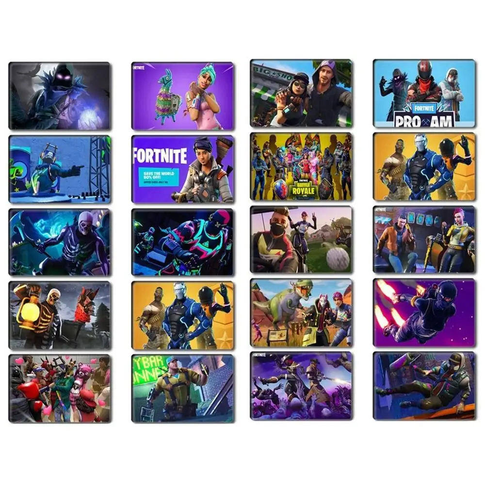 

10pcs/Set Fornite Game Anime Printed Card Stickers Crystal Card Stickers Bus Card Waterproof Card Stickers Student Card Sticker
