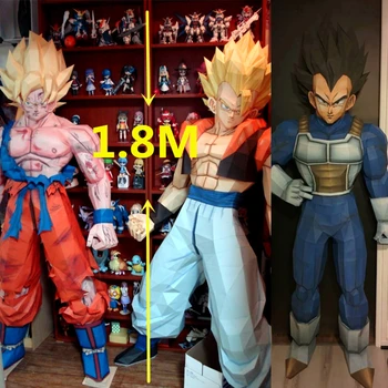 

190cm 1/1 Large Dragon Ball Action Figure Paper Model Goku Super Saiyan DBZ Collection Building Model Figurals Building Blocks