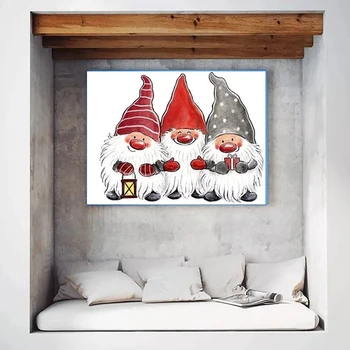 

5D Diamond Painting Santa Claus Painting with Diamonds Cross Stitch Full Round Diamond Mosaic Christmas Diamond Embroidery Gift