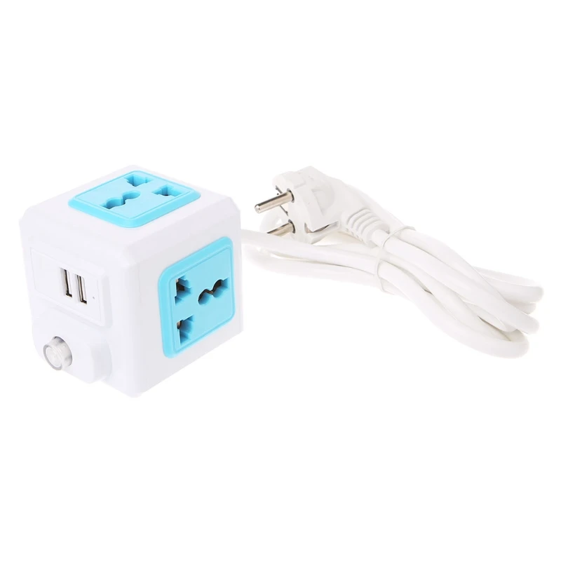 

Smart Home Cube EU / US / UK Plug 4 Outer Extension Adapter Universal Socket R9JF