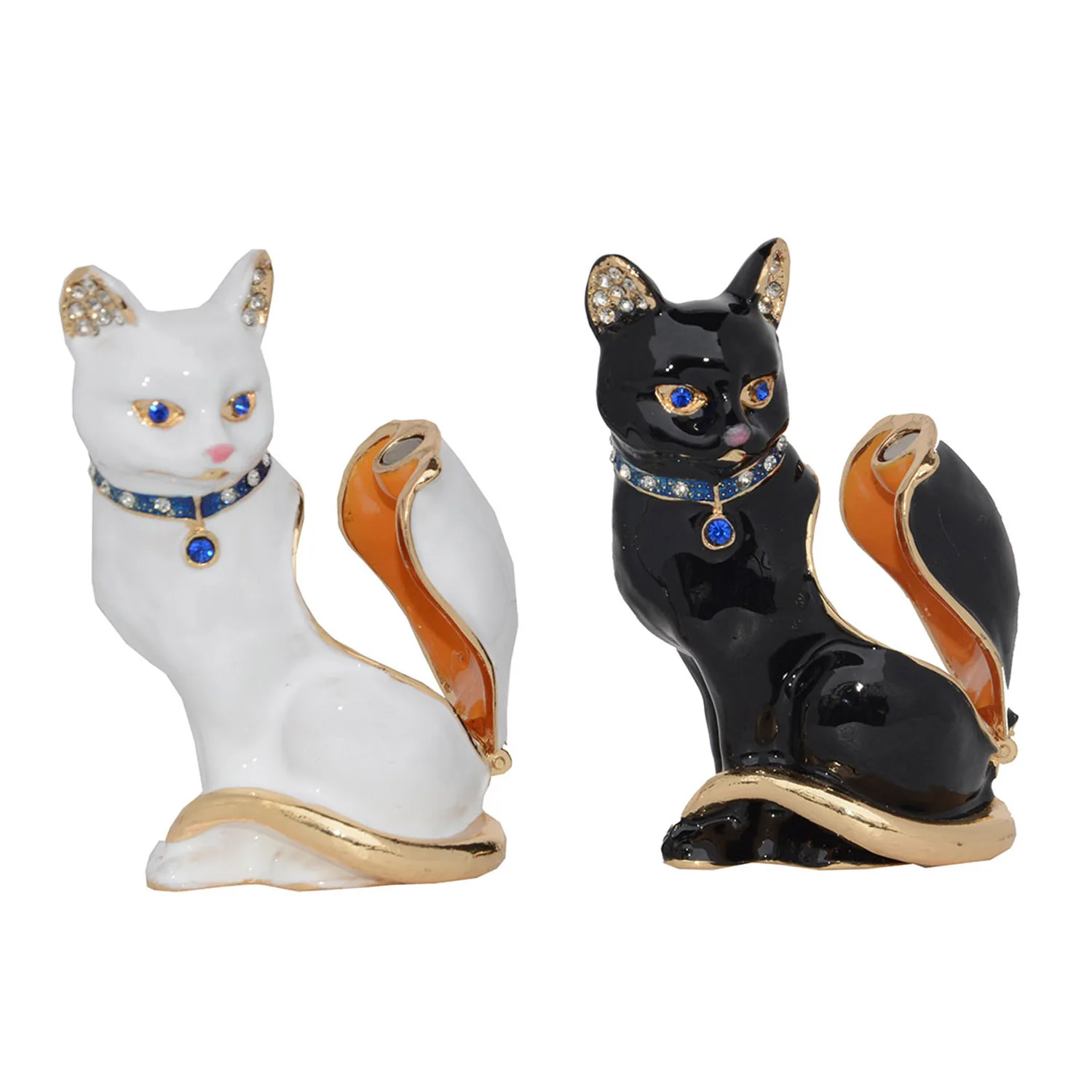 Vintage Style Jewelry Organizer Ring Holder, Trinket, Jewelry Box, Miniature Cat Figurine, Cat Themed Gifts for Lover