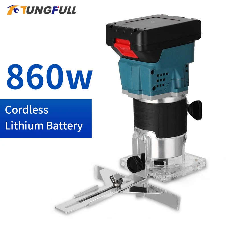 

860W Cordless Trimming Machine Woodworking Electric Hand Trimmer for Makita Wood Laminator Edge Trimmer Slotting Machine