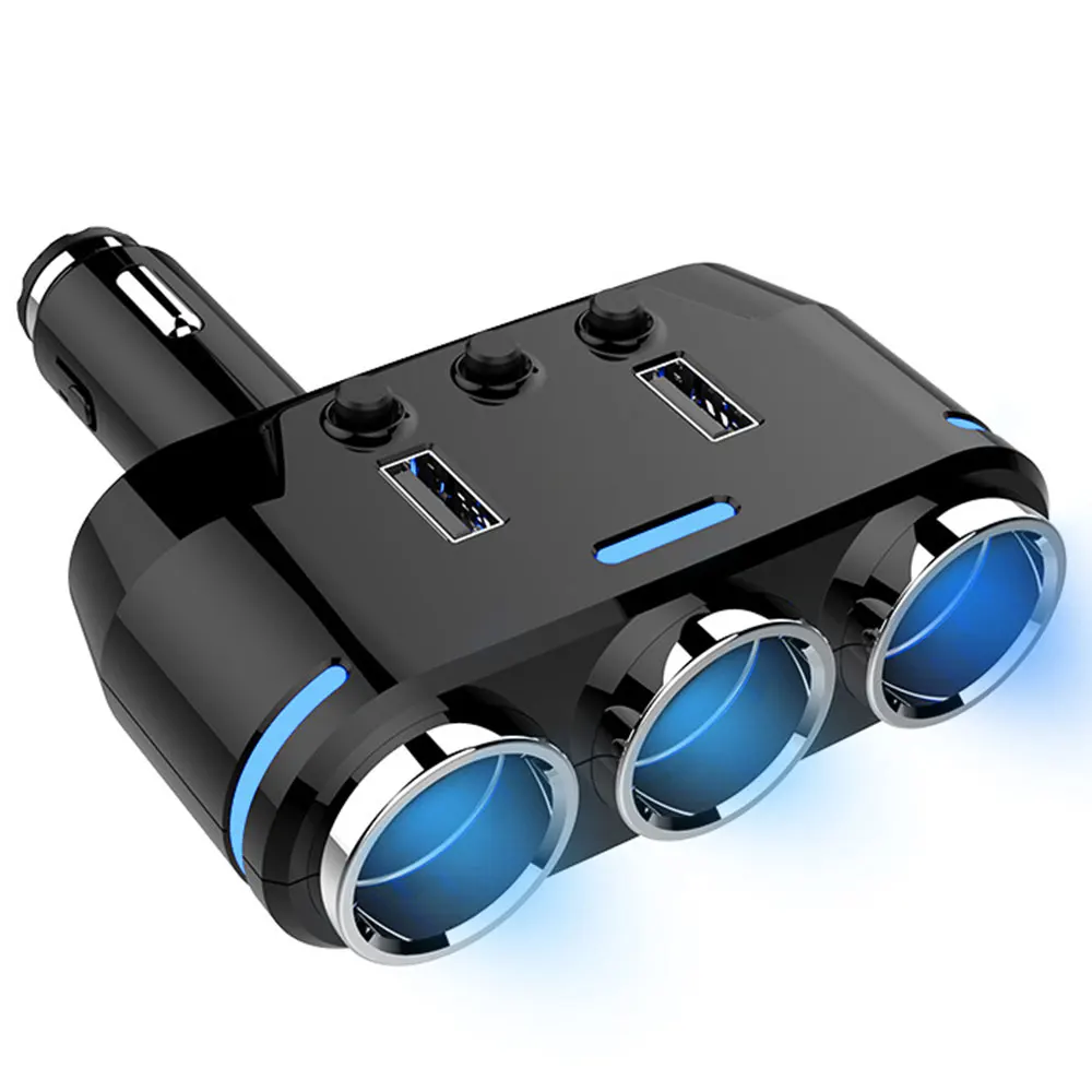 Автомобильное зарядное устройство с двумя usb разъемами прикуриватель DC12/24 В